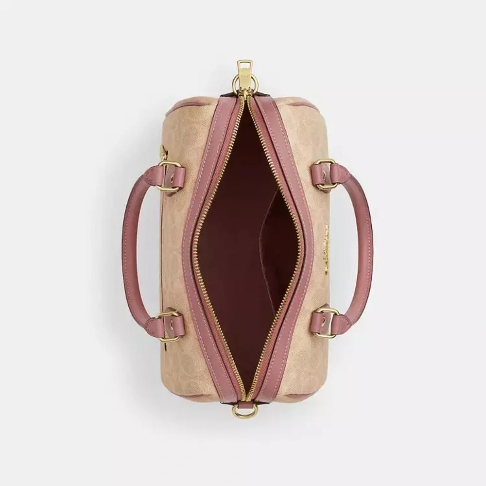 NWT！COACH Rowan Satchel Bag In Signature With Heart Charm（CDB21）fast shipping - Picture 11 of 14